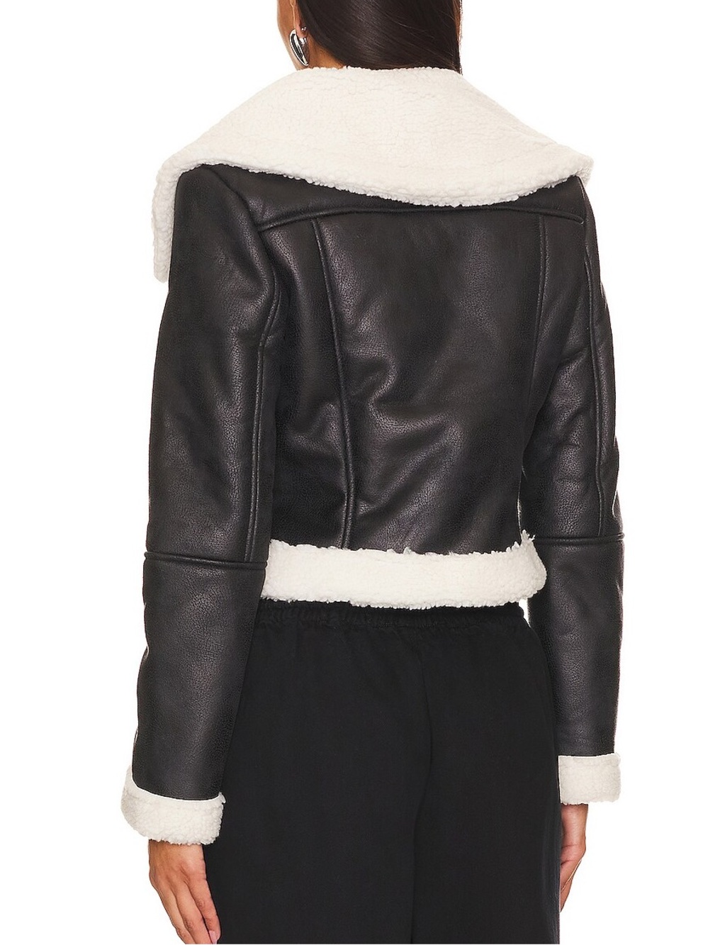 Black Faux Fur Jacket - Picture 3 of 7